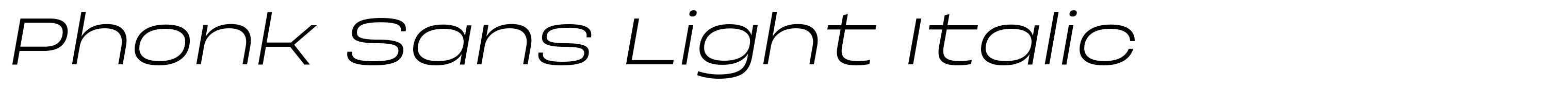 Phonk Sans Light Italic